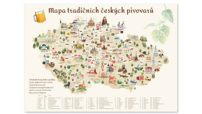 mapa-cesky-pivovaru-tip-na-darek-pro-muze